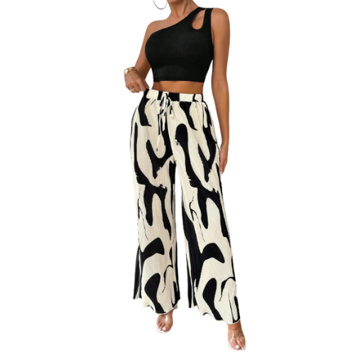 "Simplement toi" – Ensemble top court et pantalon fluide