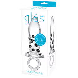 Glas – Plug Anal “Pacifier” en Verre Transparent